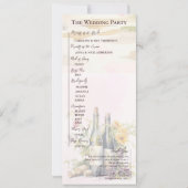 Rustieke wijnstokken geïnspireerde wijnmakerij bru kaart (Achterkant)