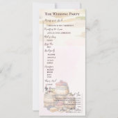 Rustieke wijnstokken geïnspireerde wijnmakerij bru kaart (Achterkant)