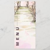 Rustieke wijnstokken-geïnspireerde wijnmakerij huw menu (Achterkant)