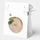 Rustieke wijnvat wijnmakerij wijngaard bruiloft bedankdoosjes (Achterkant)