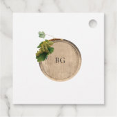 Rustieke wijnvat wijnmakerij wijngaard bruiloft bedankjes labels (Achterkant)