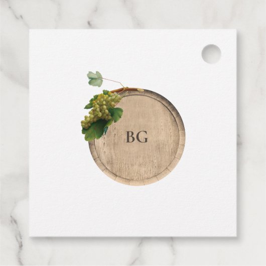 Rustieke wijnvat wijnmakerij wijngaard bruiloft bedankjes labels (Achterkant)