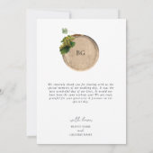 Rustieke wijnvat wijnmakerij wijngaard bruiloft bedankkaart (Achterkant)