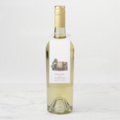 Rustieke wijnvat wijnmakerij wijngaard bruiloft flessenhanger (Op fles)