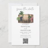 Rustieke wijnvat wijnmakerij wijngaard bruiloft save the date (Voorkant)