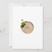 Rustieke wijnvat wijnmakerij wijngaard bruiloft save the date (Achterkant)