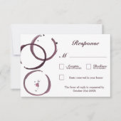 Rustieke wijnvlek Vineyard Wedding RSVP Kaarten (Voorkant)
