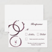 Rustieke wijnvlek Vineyard Wedding RSVP Kaarten (Voorkant / Achterkant)