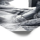 Rustieke Wijsheid: Baard Man Lezen Buitenshuis Foto Afdruk (Hoek)