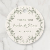 Rustieke Wijze Bloemen Lijst bruiloft Bedankjes Labels (Voorkant)