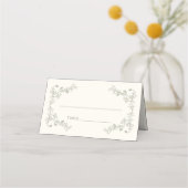 Rustieke Wijze Bloemen Lijst bruiloft Plaatskaartje (Voorkant)