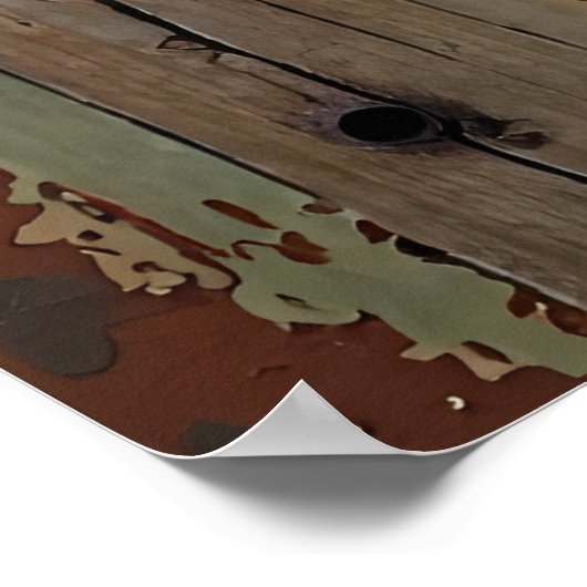 rustieke wijzerplaat poster (Hoek)