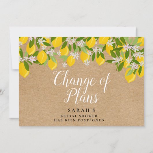 Rustieke Wijziging van Plannen Bruidsmeisjeshower Save The Date (Voorkant)
