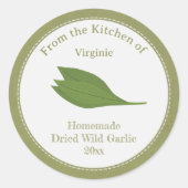 Rustieke Wild Knoflooklabel Kraft Sticker (Voorkant)