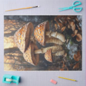 Rustieke Wild Mushroom Cluster Illustratie Tissuepapier (Craft)