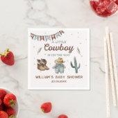 Rustieke Wild West Cowboy Baby shower Papier Borde Servet (Insitu)