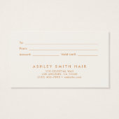 Rustieke Wildbloem Cadeaubon Visitekaartje (Achterkant)