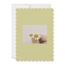 Rustieke Wildbloem Plat Kaart – Minimalistische Be
