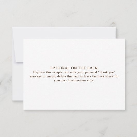 Rustieke Wildbloemen Baby's Breath Mason Jar Bruil Bedankkaart (Achterkant)