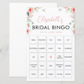 Rustieke Wildbloemen Bingo spel Kaart (Voorkant / Achterkant)