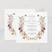 Rustieke Wildbloemen Bloemen Bloemen Vrijgezellenf Kaart (Voorkant / Achterkant)