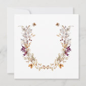 Rustieke Wildbloemen Bloemen Bloemen Vrijgezellenf Kaart (Achterkant)