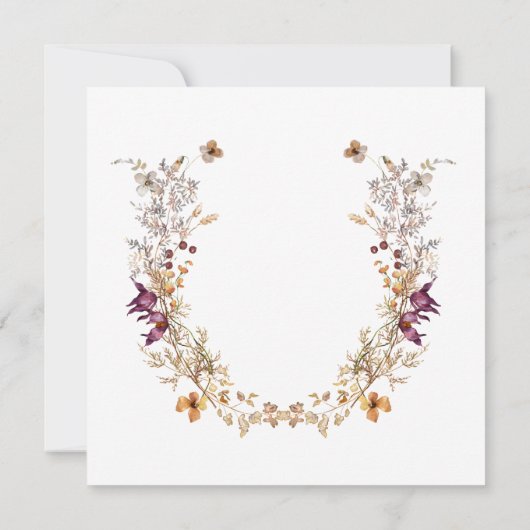 Rustieke Wildbloemen Bloemen Bloemen Vrijgezellenf Kaart (Achterkant)