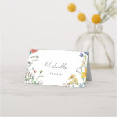 Rustieke Wildbloemen bloemenbruiloft Plaatskaartje (Voorkant)