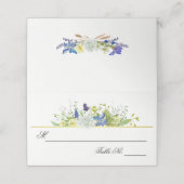 Rustieke Wildbloemen Boho Floral Plaatskaartje (Buitenkant ongevouwen)