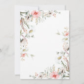 Rustieke Wildbloemen Bruids Douche Uitnodiging (Achterkant)