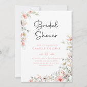 Rustieke Wildbloemen Bruids Douche Uitnodiging (Voorkant)