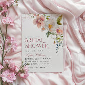 Rustieke Wildbloemen Bruids Douche Uitnodiging