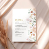 Rustieke Wildbloemen Bruiloft Details Behuizing Ka Informatiekaartje