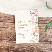 Rustieke Wildbloemen Bruiloft Details Behuizing Ka Informatiekaartje