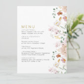 Rustieke Wildbloemen Bruiloft Menu (Staand voorkant)