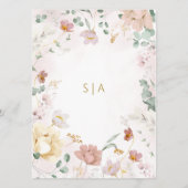 Rustieke Wildbloemen Bruiloft Menu (Achterkant)