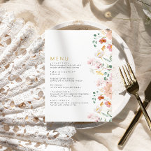 Rustieke Wildbloemen Bruiloft Menu