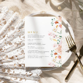 Rustieke Wildbloemen Bruiloft Menu