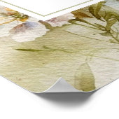 Rustieke Wildbloemen doopsel A2 maat Welkom Poster (Hoek)