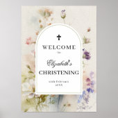 Rustieke Wildbloemen doopsel A2 maat Welkom Poster (Voorkant)