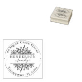 Rustieke Wildbloemen  familie retour adres Rubberstempel (Gestempeld)