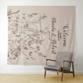 Rustieke Wildbloemen Herfst Bloemen Bruiloft Achte Wandkleed (In Situ (horizontaal))