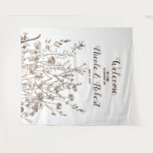 Rustieke Wildbloemen Herfst Bloemen Bruiloft Achte Wandkleed (Voorkant (horizontaal))