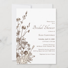 Rustieke Wildbloemen Herfst Vrijgezellenfeest Kaart