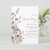 Rustieke Wildbloemen Herfst Vrijgezellenfeest Kaart (Staand voorkant)