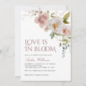 Rustieke Wildbloemen Liefde is in bloei uitnodigin Kaart (Voorkant)