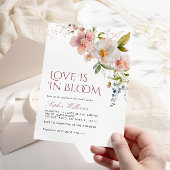 Rustieke Wildbloemen Liefde is in bloei uitnodigin Kaart