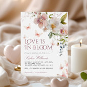 Rustieke Wildbloemen Liefde is in bloei uitnodigin Kaart