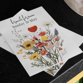 Rustieke Wildbloemen Moederdag Brunch Kaart