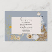 Rustieke Wildbloemen Monogram Stoffig Blauw Recept Informatiekaartje (Voorkant)